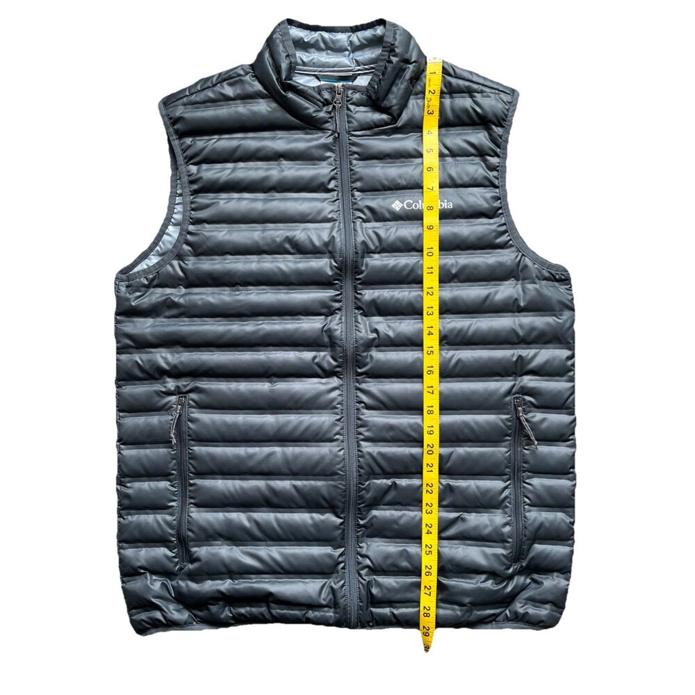 Columbia Mens Flash Forward Down Vest Sz Large Black Gray RDS 650 Fill Packable - Picture 5 of 10